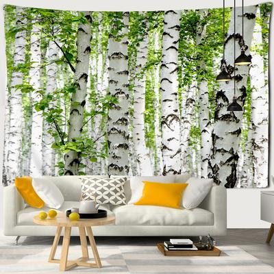 3D пейзаж лес береза лес деревья большой гобелен хиппи настенный гобелен богемный декор гобелен спальня фон ткань