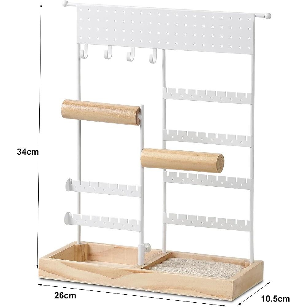Подставка для украшений - Подставка для украшений Ювелирное дерево, двойная подставка для часов 118 отверстий 4 крючка Хранение украшений для цепей Кольцо Серьги Браслеты Часы