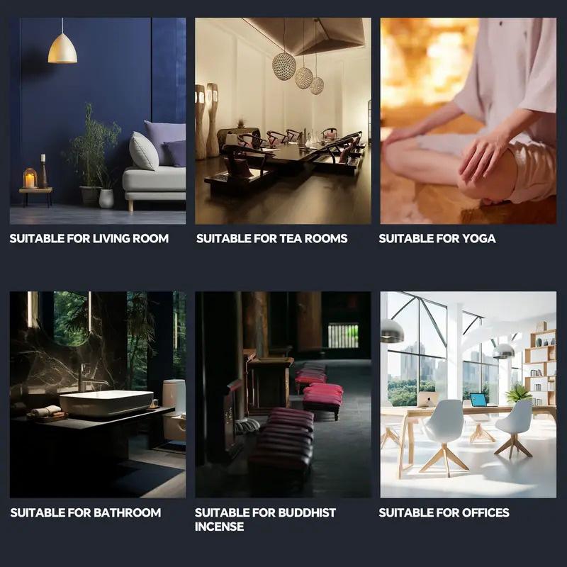 1 шт., выдолбленная линия, курильница, курильница, деревянный держатель для благовоний, коробка для благовоний, черный сандал