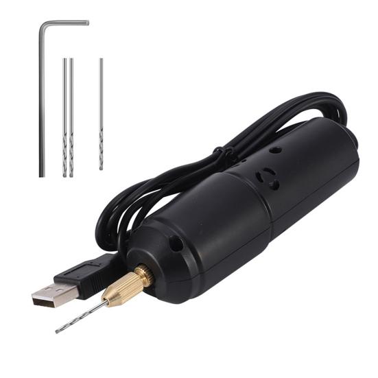 1 шт./1 компл. USB ручная дрель Мощный матовый двигатель Высокая скорость вращения Штамповка Коррозионностойкая мини-дрель для изготовления ювелирных изделий