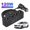 Car Cigarette Lighter Adapter QC3.0+PD 3.1A 12V-24V Car USB Charger 4-Socket 120W Phone Power Adapter USB Phone Charger Adapter