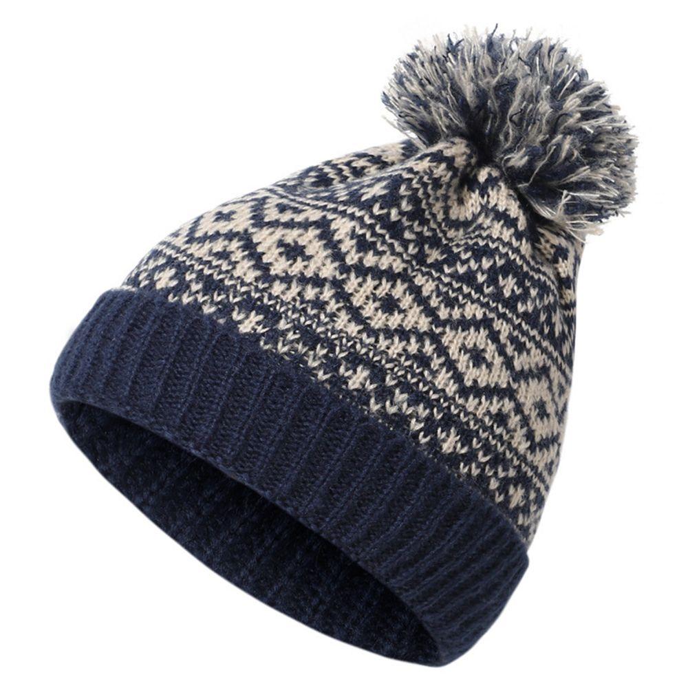 Unisex Womens Winter Warm Pom Pom Hat Cable Bobble Hat Pom Wooly Cap Knitted Beanie Cap