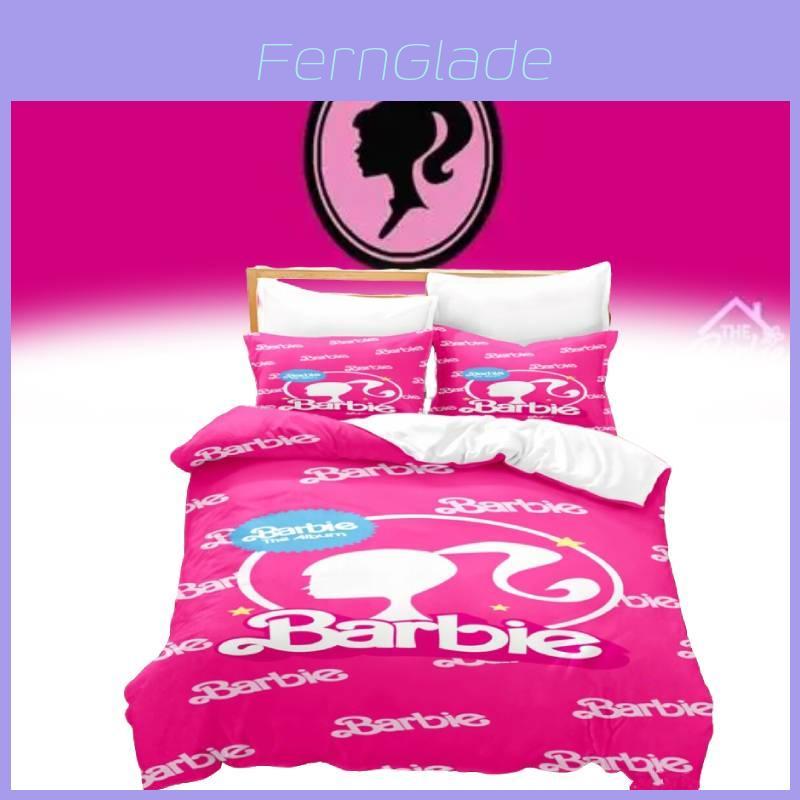 Barbie Floral Bedding Set With Active Dye Printing For Modern Bedroom Decor And Daily Use