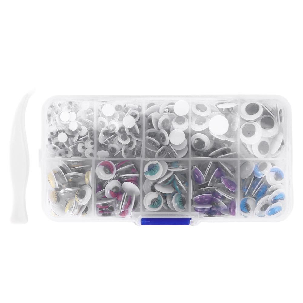 420pcs Multi Purpose Self Adhesive Eyes Plastic Box Included DIY Wiggle Eyes Art Crafts