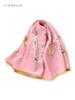 New Pink Lady Style Printed Natural Silk Square Scarf Women Spring Autumn Real Silk Twill Scarves Luxury Adults Shawl