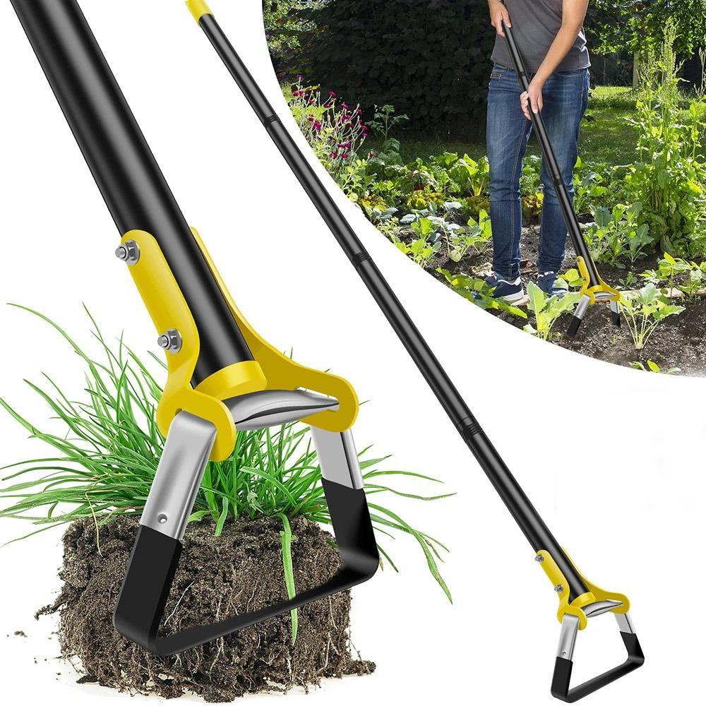 with Triangle Head Stirrup Loop Hoe Stainless Steel Stirrup Ring Hoe Garden Hula Hoes Gardening