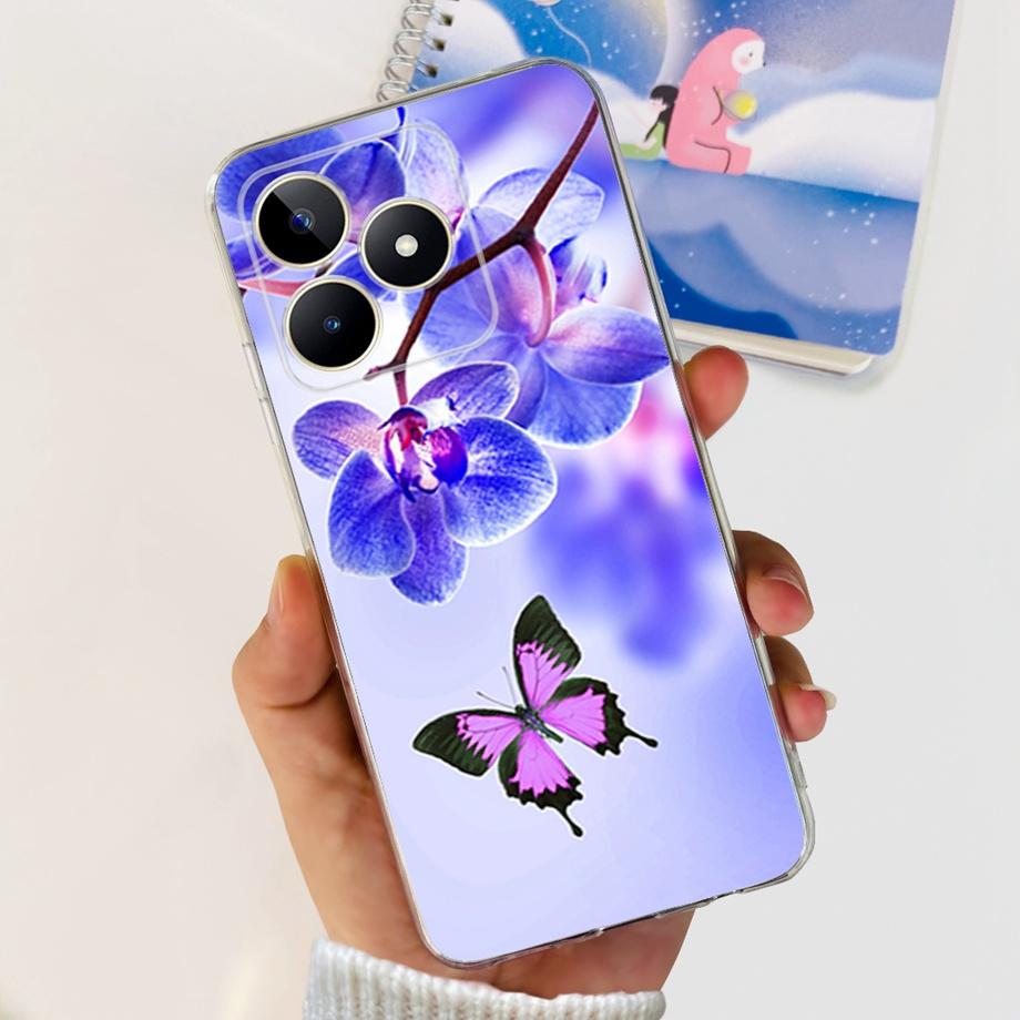 Для Realme C51 RMX3830 / Realme C53 RMX3760 Глобальный Чехол для Телефона Прозрачный Мягкий ТПУ Capas Etui Для RealmeC51 C 51 Корпус