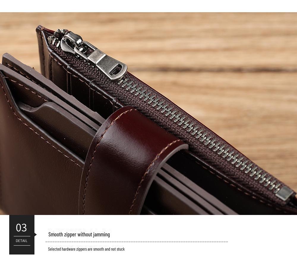 Мужской короткий кошелек для карт из масляной кожи - Crossborder C Brand First Layer Cowhead для водительских прав и многофункционального держателя карт