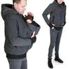 Осень Зима Детские Худи с Капюшоном Толстовка Детская Носимая Куртка Одежда Мужчины Женщины Худи Съемный Детский Карман Повседневный Универсальный