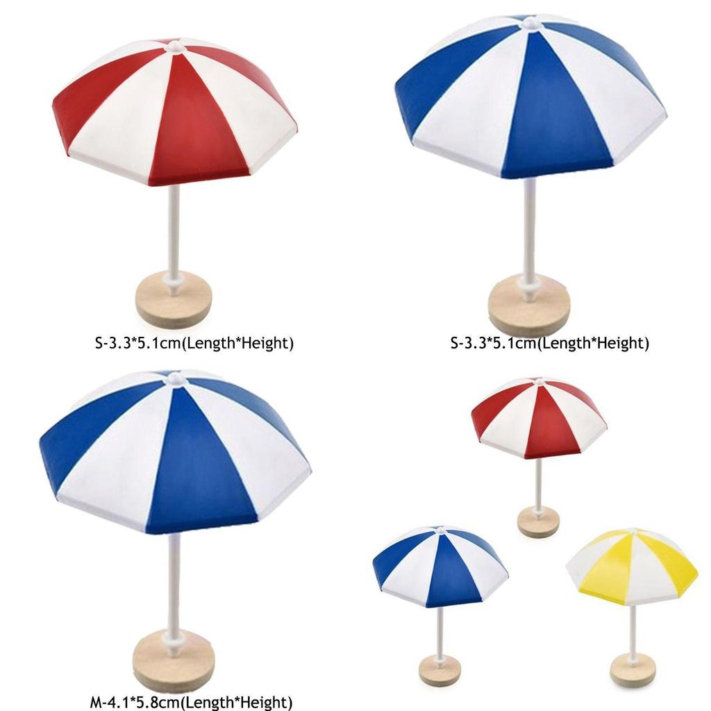Cute Beach Sun Umbrella Micro Landscape Decoration For Enchanting Mini Garden Scenes
