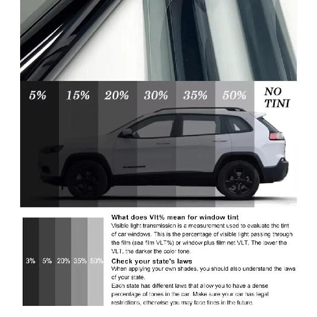 50X300cm Super quality high heat resistant car glass IR100% nano ceramic solar tint window film 5%~75%VLT