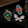 SKEDS Изысканные Женские Мужские Модные Значки Броши со Стразами Кристаллами Модные Повседневные Унисекс Блестящие Подарок Костюм Офисные Булавки Украшения