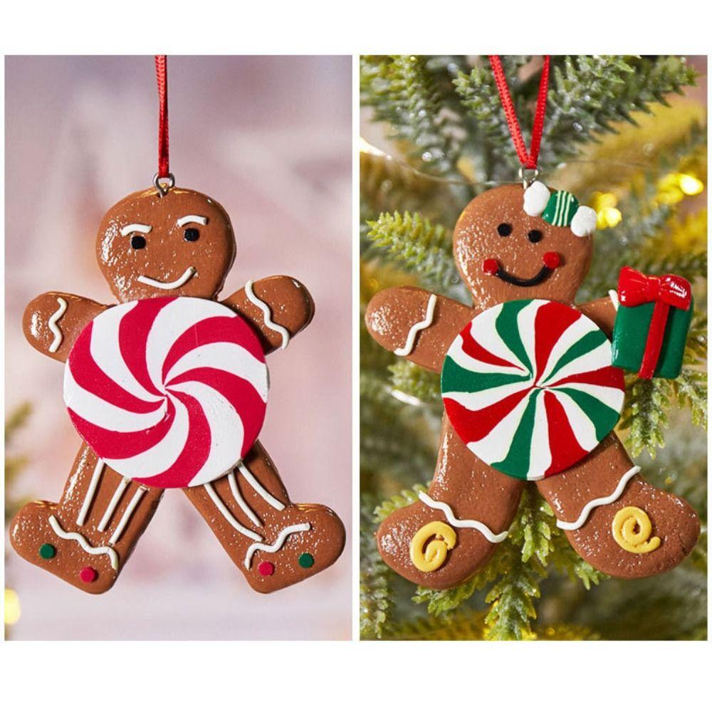 Мультфильм Пряничный человечек Рождественские подвески Мягкая глина Рождественская елка Украшение Фестиваль