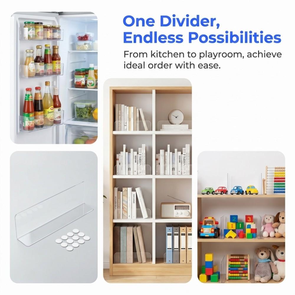 5Pcs 20/30/40cm Shelf Divider Panels Transparent Desk Gap Barrier Convenience Store
