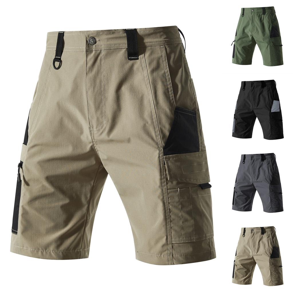 Мужские рабочие брюки рипстоп стрейч, легкие, водонепроницаемые, эластичные комбинезоны стандартной посадки, брюки-карго