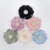 5Pcs Beads Center 3D Chiffon Flower Chiffon DIY Sewing Applique Sewing Artificial Flower