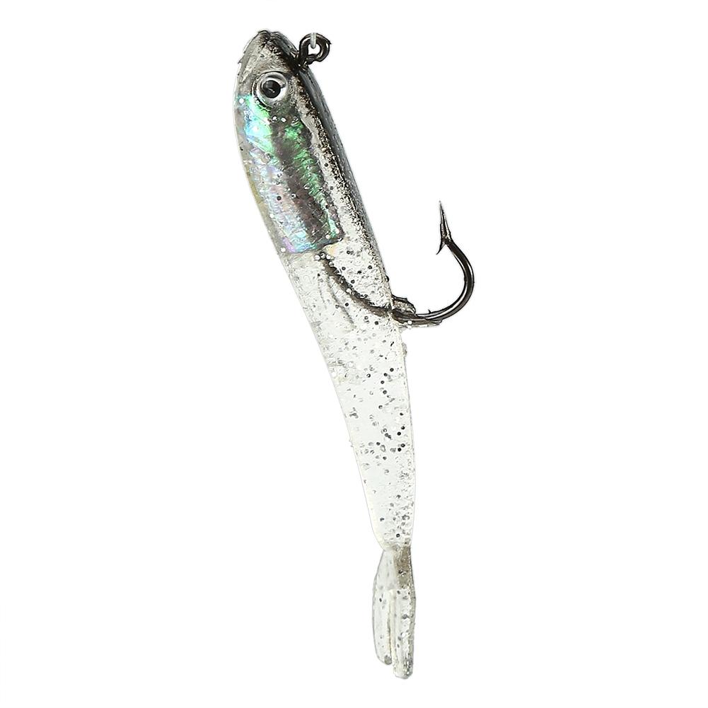 10 шт., 7,5 см, 3D глаза, силиконовая мягкая приманка, джиг-головка, рыболовные снасти с острым крючком