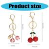 Rhinestone Cherry Bag Pendant Charms Car Keyring Cute Cherry Keychain  Gift