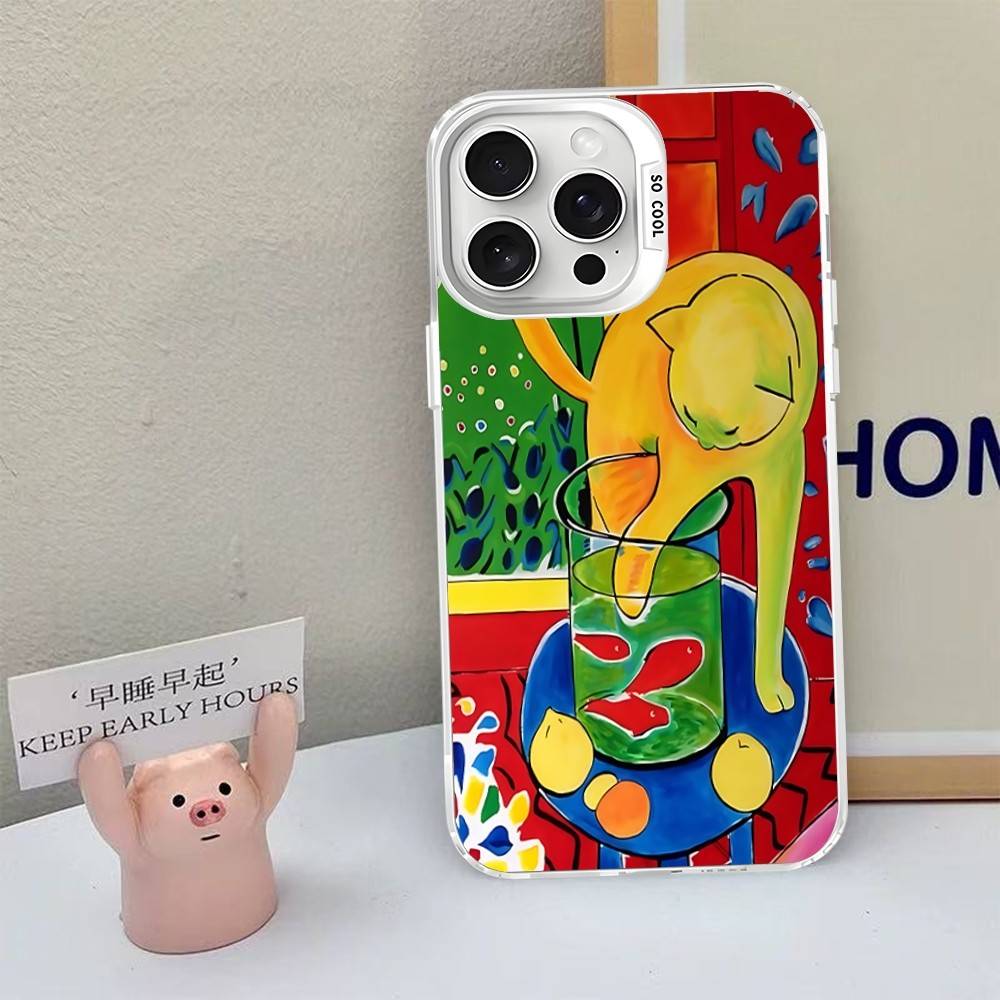 Чехол для телефона с картиной Анри Матисса для iPhone 17 16 15 14 13 12 11 Pro MAX Матовый противоударный задний чехол Защита от падения Матовая крышка