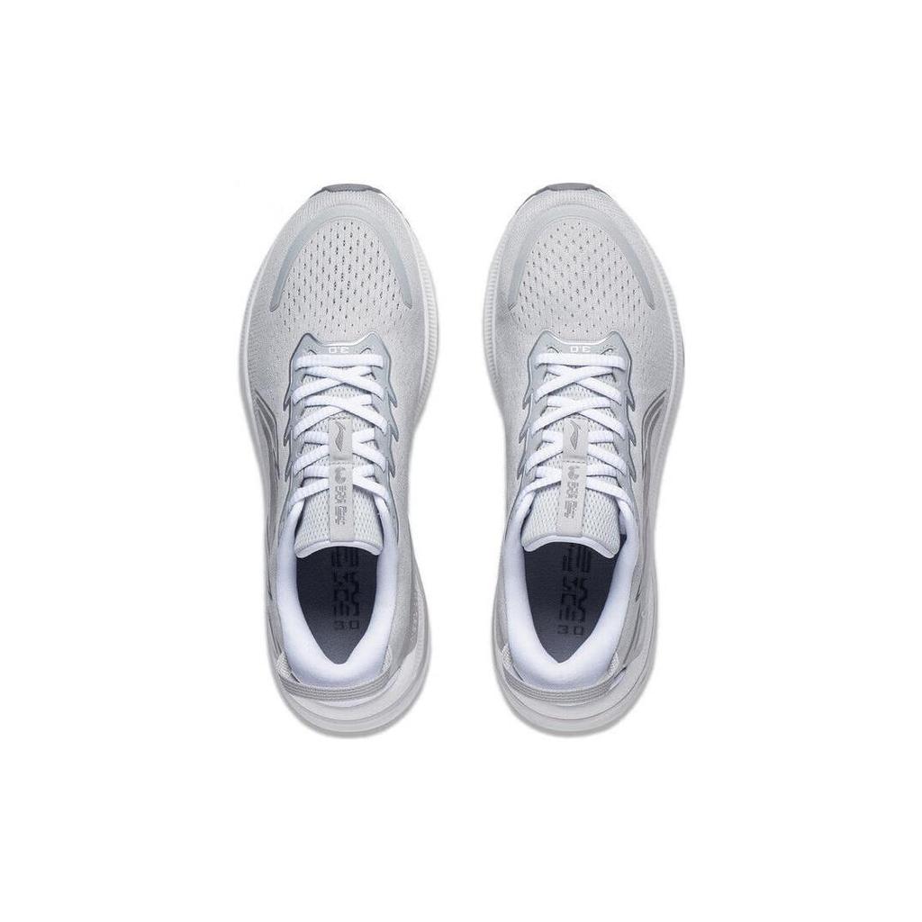 Li Ning YueYing 3.0 Нескользящие износостойкие низкие кроссовки для бега мужские Бело-серые ARHT019-2