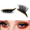 1 Pair Lazy Eye Shadow Eyelash Patch Waterproof Eyeshadow Eyelashes Makeup Stickers Reusable Eye Makeup Stickers with False Lashes Shadow