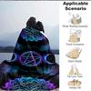 1pc Mandala Art Blanket, Lightweight Flannel Throw For Sofa, Bed, Travel, Camping, Livingroom, Office, Couch, Chair