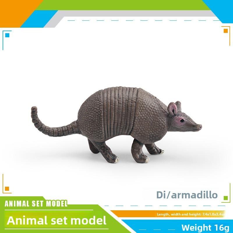 Wildlife Animal Rabbit Armadillo Macaque And Panda Model Collection Pvc Educational Figures For Kids Preschool Learning