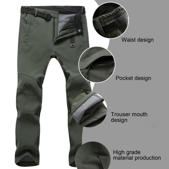 Fabulous Men Trousers Thick Winter Mid Waist