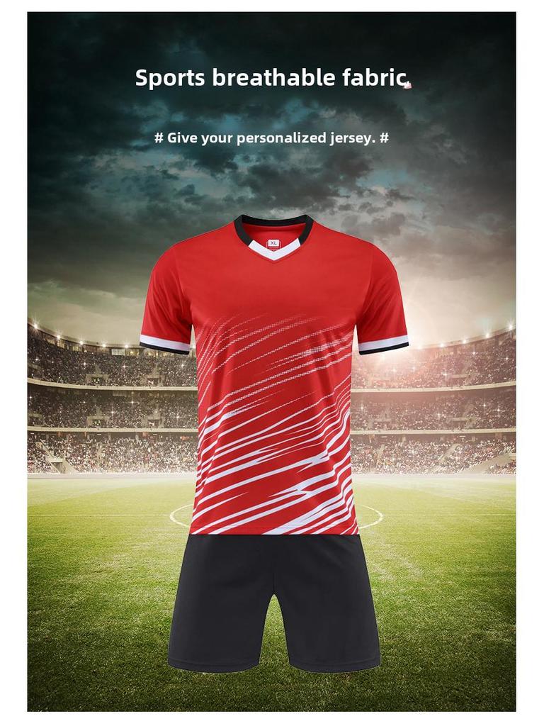 Детский быстросохнущий дышащий футбольный тренировочный костюм из джерси - командная форма для мальчиков, впитывающая пот