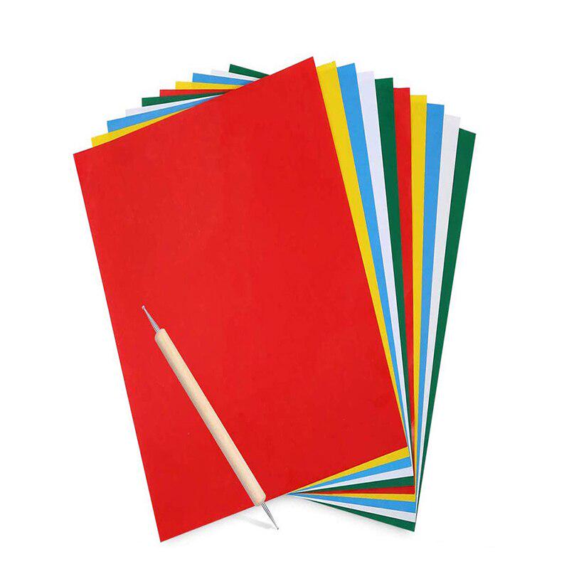 10 шт., переводная бумага для вышивания с набором железной ручки для рукоделия, угольная водорастворимая калька, инструменты для шитья своими руками