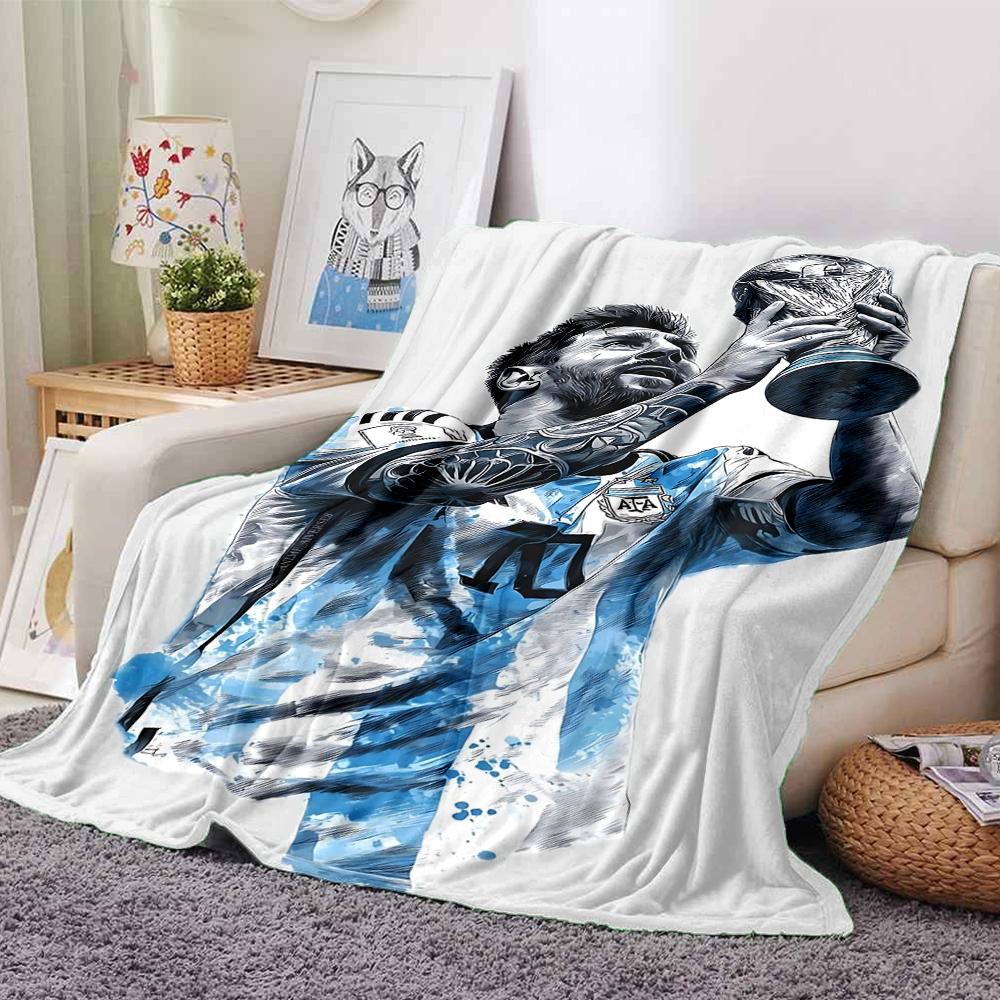 World Cup Celebration printed flannel breathable and warm blanket, a stylish home gift, suitable for home, office and bedspread use. 0713a36