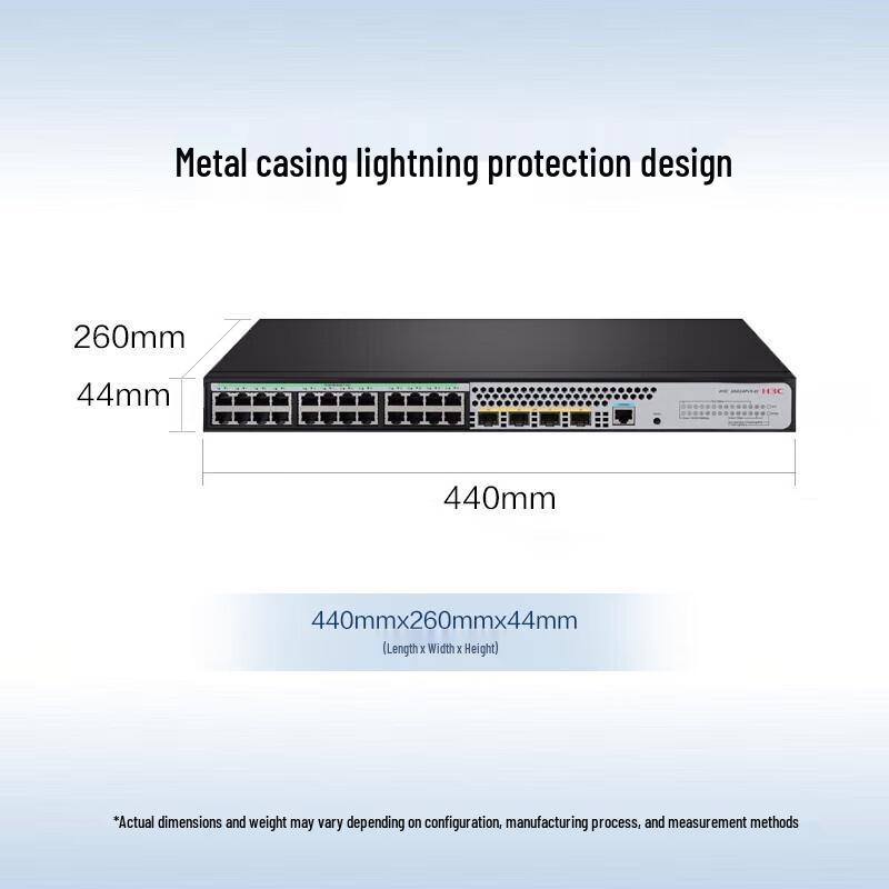 H3C S5024PV6-EI-HPWR 24-Port Gigabit POE+ Managed Switch