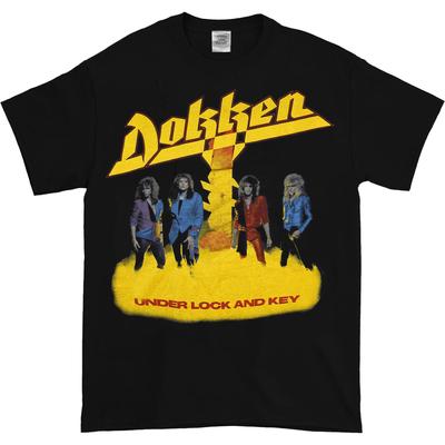 Черная двусторонняя футболка унисекс Dokken Under Lock And Key Tour 1985 года