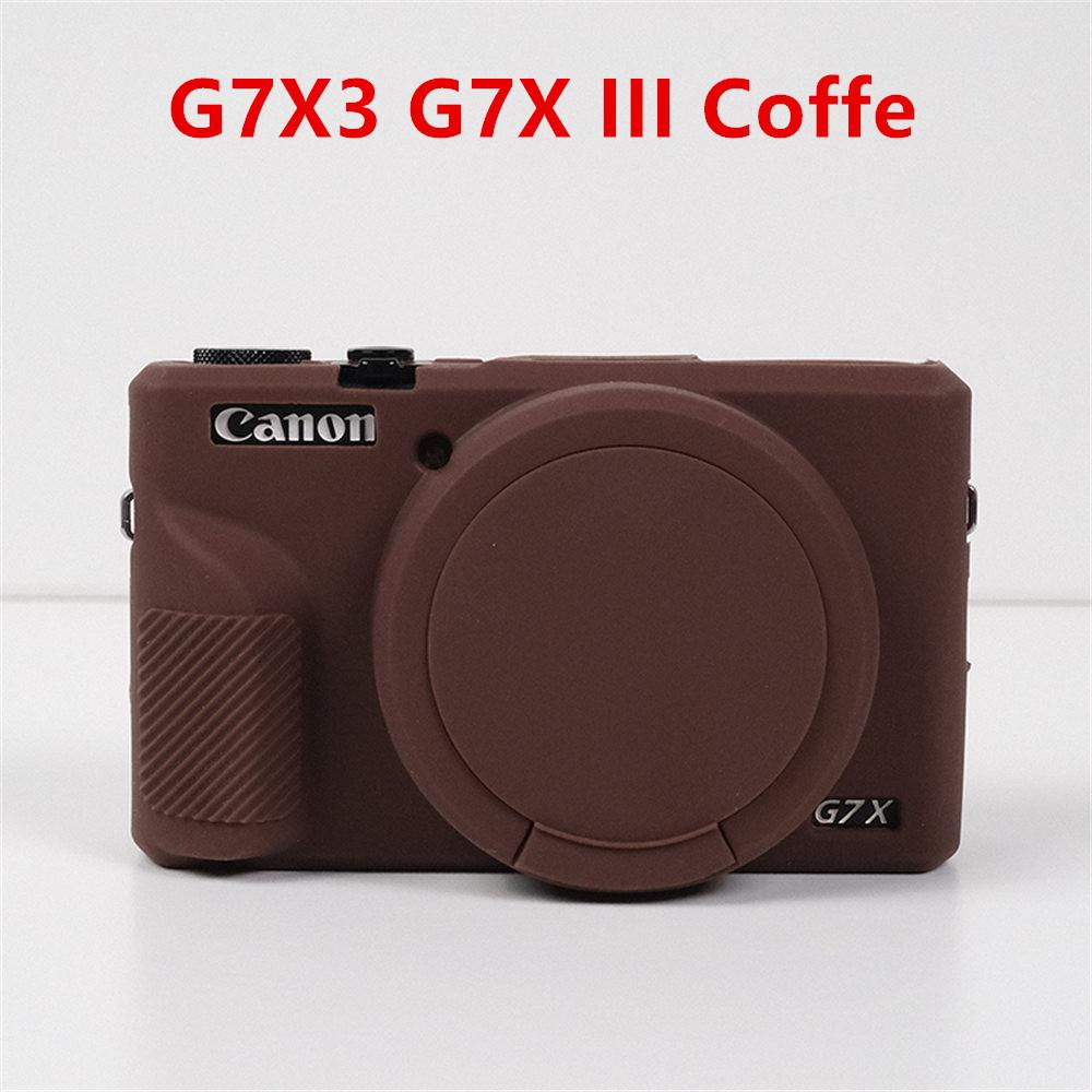 Мягкий силиконовый резиновый чехол-броня для корпуса камеры для Canon G7X Mark II III G7XII G7X2 G7XIII G7X3 Противоударный чехол с крышкой для объектива