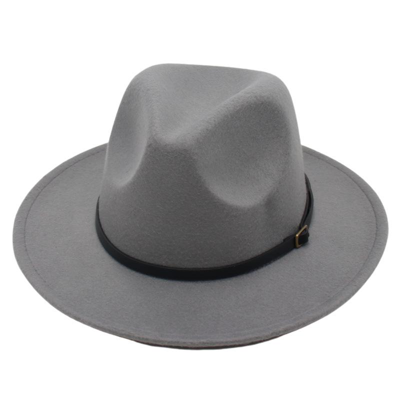 Оптовая продажа Детский Топ-шляпа для Дефиле Пряжка для Ремня Сценическая Шляпа-цилиндр Родитель-Ребенок Досуг Шерстяная Шляпа Широкие Поля Джазовая Шляпа Мужчины и Женщины