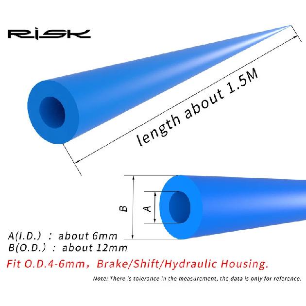 RISK Bike 1.5m Frame Internal Housing Vibration And Noise Reduction MTB Road Bike Shift Brake Cable Hydraulic Hose Protection