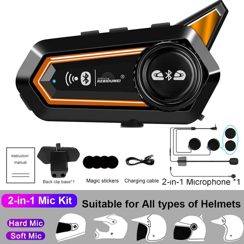 Гарнитура для шлема мотоцикла BT31Pro Bluetooth, водонепроницаемость IPX6, шумоподавление, 2 водителя, 300 м интерком