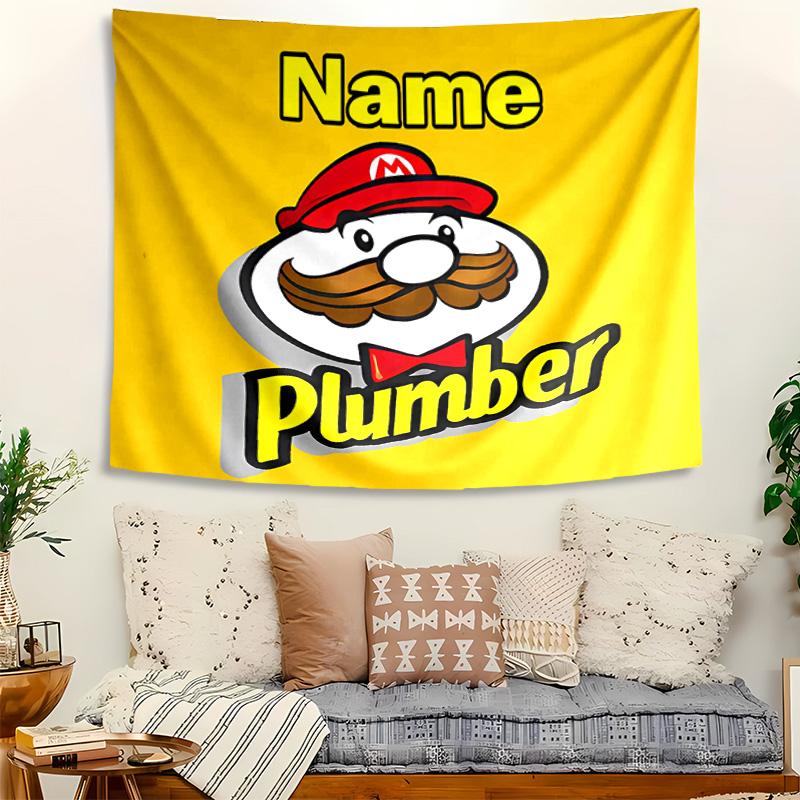 Personalized Pringles Background Tapestry,Custom Name Birthday Party,Multifunctional Wall Decoration for Home Decor,Various Occasions