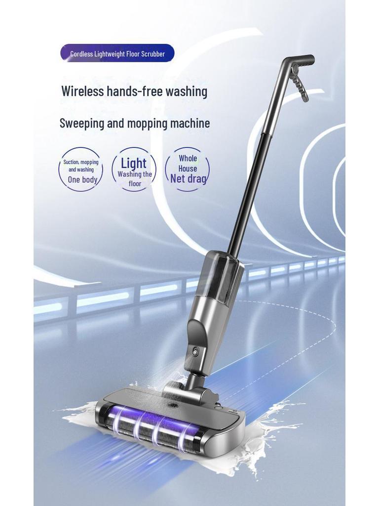 Умный очиститель пола 3 в 1: Поломоечная машина, пылесос и подметальная машина с функцией самоочистки и стерилизации для домашнего использования.