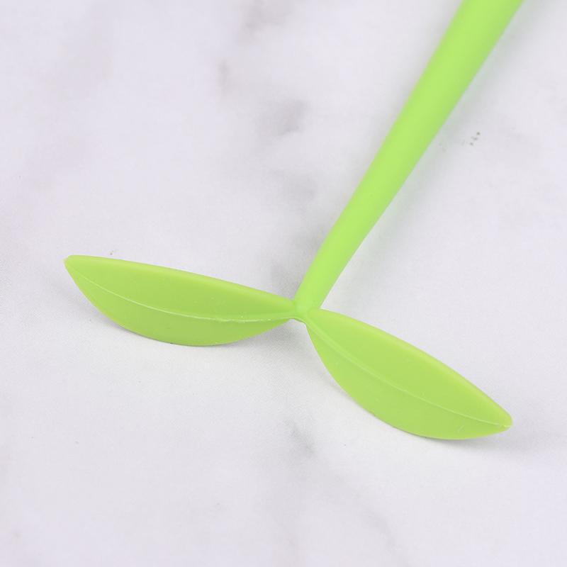 4 шт. 0,5 мм черные чернила Lucky Leaf Lovely гелевая ручка Green Leaf Writing Signature Pen для студентов, школьных офисных принадлежностей