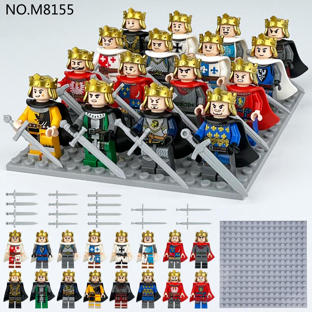 M8155 Средневековая война король монарх солдат строительный блок кукла строительный блок игрушка