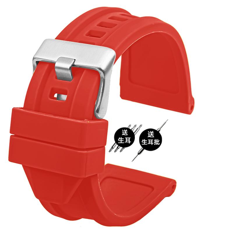 Мужской силиконовый ремешок для часов 24 26 мм Аксессуары Ремешок Резиновый Браслет Пояс Водонепроницаемый Для Diesel DZ4318 4323 4476 4496 7348 Браслет на запястье