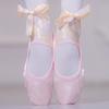 Satin Lace-up Ballet Shoes for Girls Pink Dance Slippers Soft-soled Ballet Dance Shoes Ballerina Dance Training Shoes