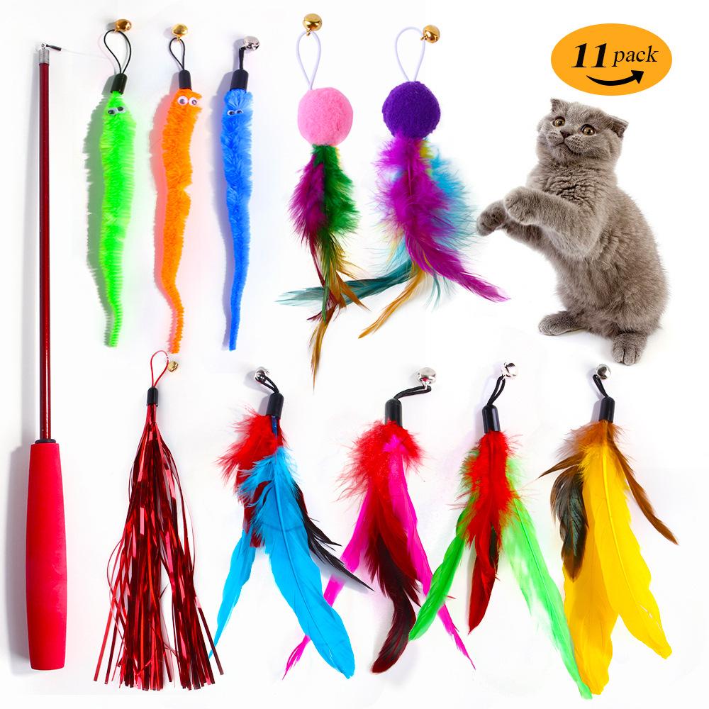 Набор игрушек для кошек «Трансграничный»: Интерактивный тизер, плюшевая мышь и звуковые игрушки