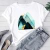 (Asian Size) Women Print Tee Top Mountain Trend Lovely Style 90s Fashion T Shirt Woman Female Clothing Short Sleeve Graphic T-shirts