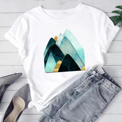 (Азиатский размер) Женская футболка с принтом Mountain Trend, милый стиль, модная футболка 90-х годов, женская одежда, футболки с короткими рукавами и графикой
