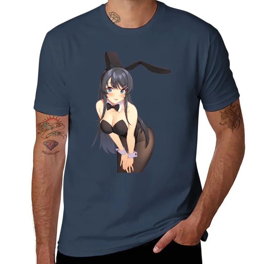 Май Сакуражима - RASCAL DOES NOT DREAM OF BUNNY GIRL SENPAI Футболка летние топы однотонная одежда для мужчин