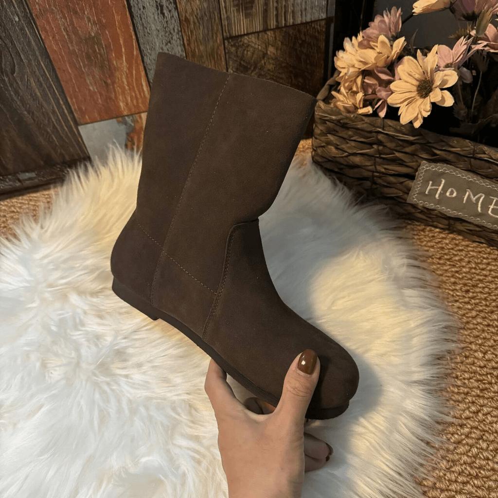 Зимние ботинки на плоской подошве, женская обувь в стиле ретро, модные, удобные и универсальные, весна, осень и зима, а также короткие ботинки с коротким рукавом