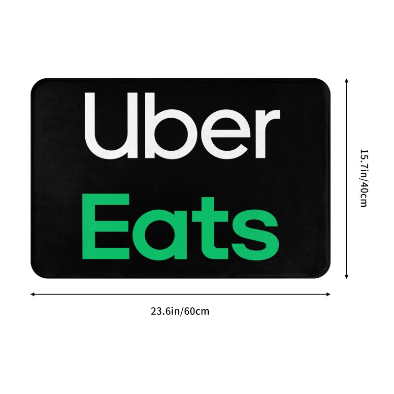 Uber Eats Driver Logo Front Door Mat Anti-Slip Outdoor Quick Dry Doormat Floor Bathroom Entrance Rug Carpet