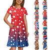 Girl Summer Dress Solid Color & Print Sleeveless Dress With Pocket Casual Dress Shorts Sleeve Party Dress